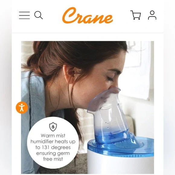 Flu/cold/dryness got you down? Crane “2 in 1 Warm Mist Humidifier and Inhaler” - Picture 7 of 16